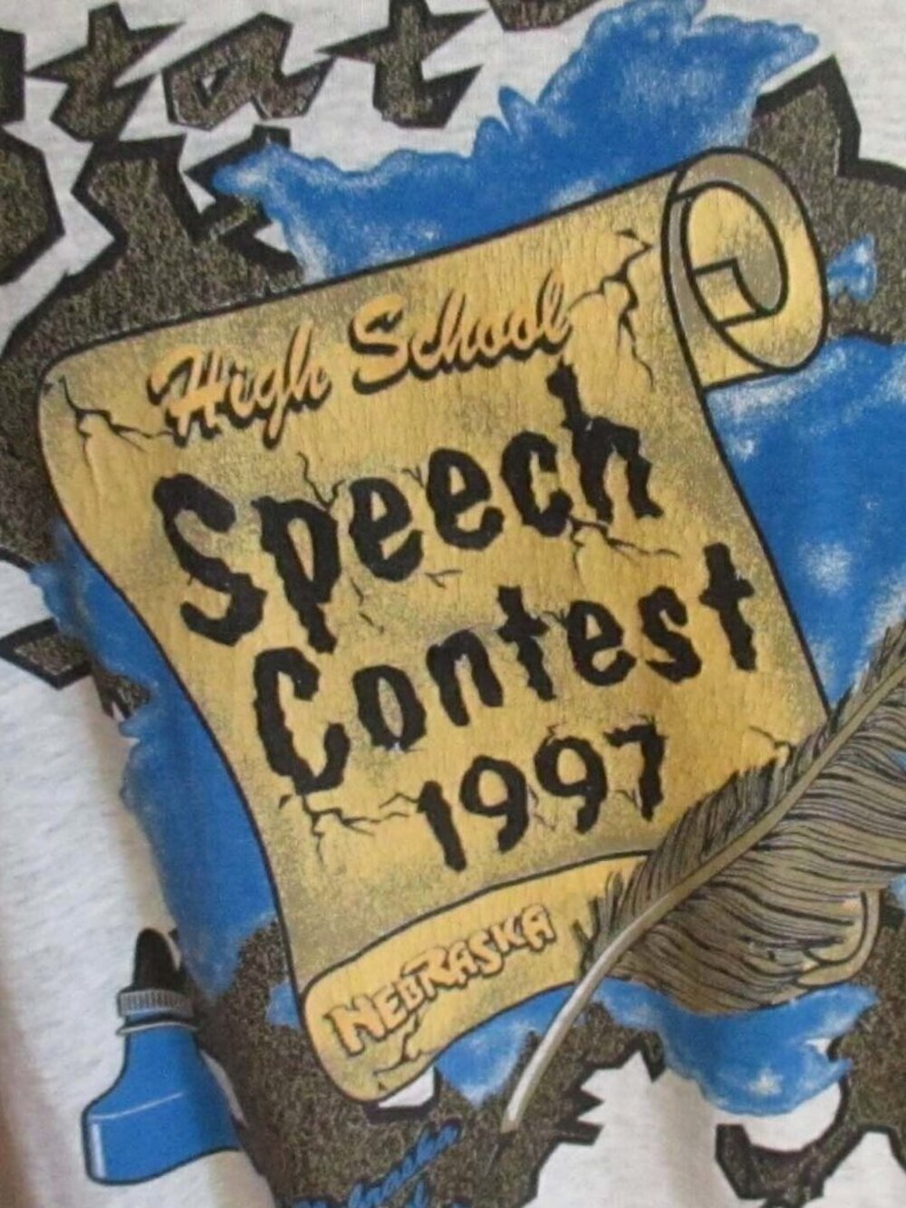 Vintage T-shirt XL 1990's SINGLE STITCH USA T-Shirt XL NEBRASKA HIGH SCHOOL XL
